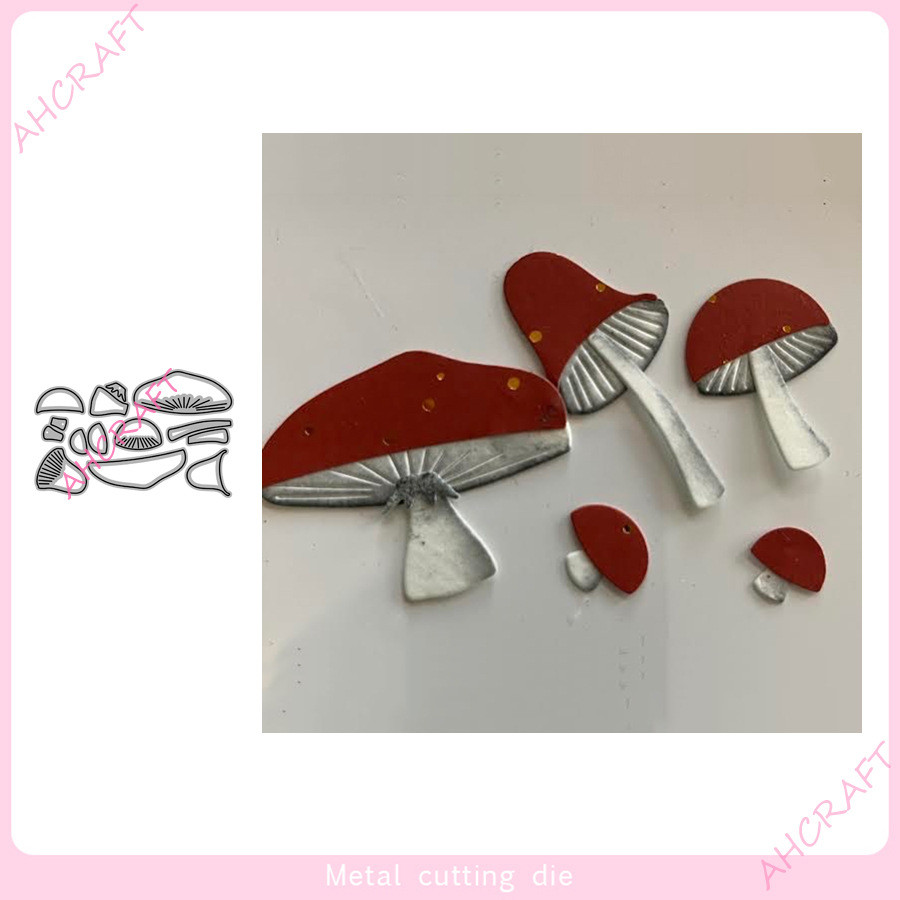 Bộ dụng cụ cắt nấm scrapbook - Khuôn cắt DIY bằng thép carbon Khuôn dập nổi và tạo hoa văn trang trí nghệ thuật giấy