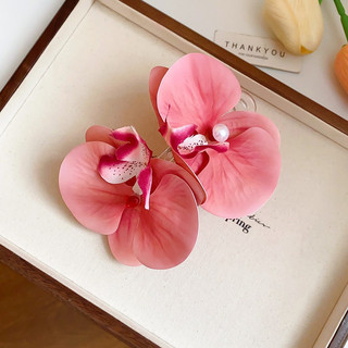 Vải acrylic ngọc trai siêu cổ tích hoa kẹp tóc thời trang nữ đi lại mỏ vịt kẹp mùa xuân mùa hè phụ kiện tóc