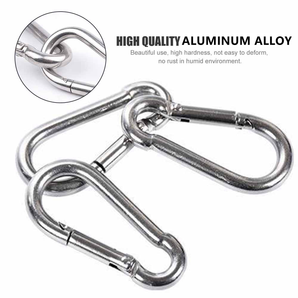 Hợp kim nhôm Lò xo Snap Carabiner Móc khóa liên kết nhanh - Móc khóa leo núi ngoài trời Chuỗi thú cưng