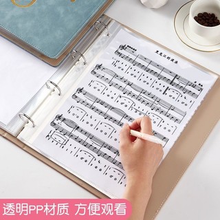 💦Bìa da đựng bản nhạc, bìa rời cho đàn piano, bìa tài liệu A4, bản nhạc mở rộng, không phản chiếu, trong suốt, có trang chèn