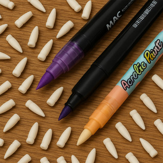 Thay thế đầu bút đánh dấu - Sơn Acrylic GuangNa Markers Bàn chải mềm Core Rock Mẹo - Đồ dùng học tập Phụ tùng văn phòng phẩm