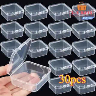 [3-5 Ngày Đến] Hộp Bảo Quản Mini - Hộp Nhựa Vuông Trong Suốt Cho Bông Tai & Trang Sức - Hoàn Hảo Cho Bao Bì & Bảo Quản - Hộp Vuông Nhỏ