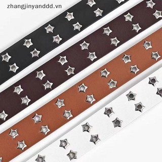 # yanddd # Thời Trang Nam Nữ Phong Cách Punk Dây Xích Thắt Lưng Có Thể Điều Chỉnh Ngôi Sao Rỗng Đôi Khóa Khóa Kim Loại Da Quần Jean Dây Thắt Lưng.