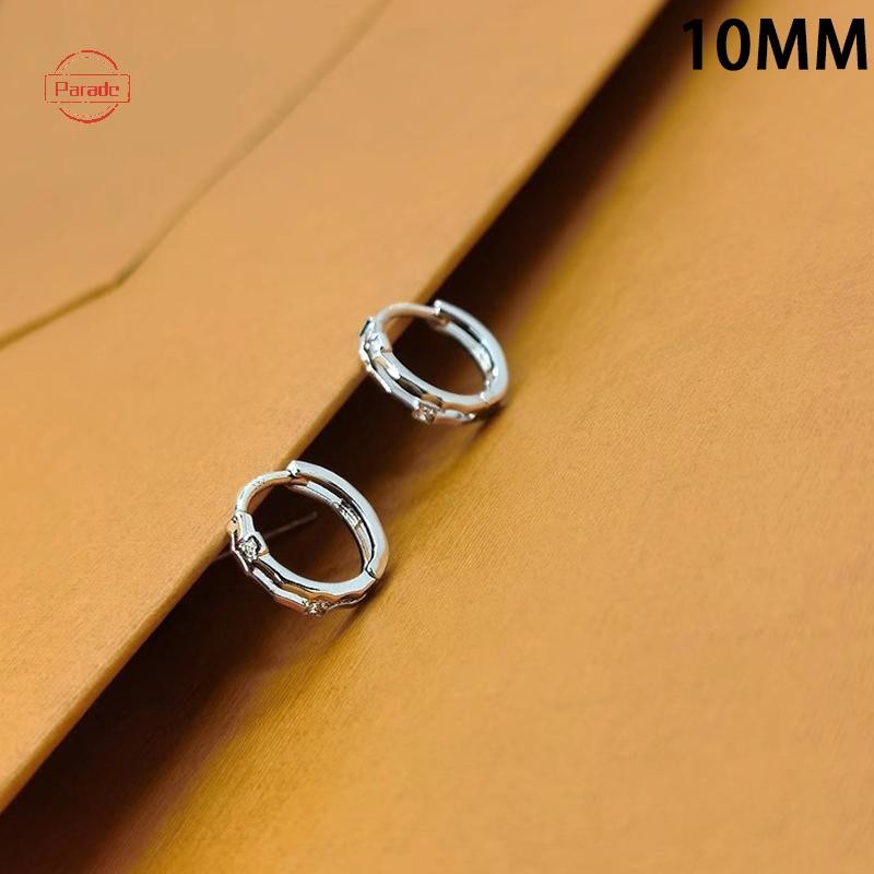 Diễu Hành 1 Cặp Thời Trang Đơn Giản Nhỏ Vòng Bông Tai Dành Cho Nữ Sáng Bóng Zircon Tròn Vòng Tròn Xương Tai Móng Tay Tai Trang Sức VN