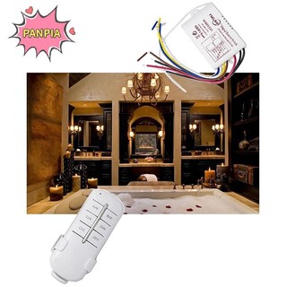 Đèn điều khiển từ xa kỹ thuật số PNPIA Bật / Tắt không dây cho đèn chùm 220V RF433 1 / 2 / 3 / 4 Way Boutique