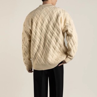 Áo len Cardigan Dichuangzhe Nam Phong Cách Hồng Kông Retro Màu Trơn Dệt Kim Đơn Giản