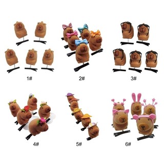 DE Bộ 5 Trang Sức Tóc Thời Trang Capybara Kẹp Tóc Động VẬt