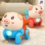 Đồ chơi thú cưng cho chó thông minh QEARY, Chó bò điện thông minh bằng nhựa, Đồ chơi tương tác cho trẻ em với đồ chơi xếp hình LED Bò lợn điện phát triển sớm