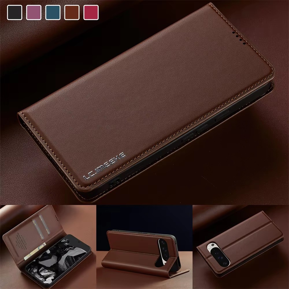 Ví Da Flip Case Dành Cho Nữ Nam Có Giá Đỡ Thẻ Chân Đế Cho Google Pixel 9 8 7 Pro XL 8A 7A Vỏ Điện Thoại Bảo Vệ Chống Sốc