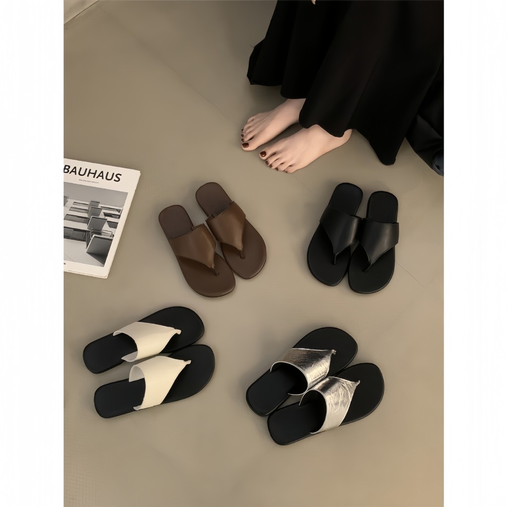 Đế Mềm Thoải Mái Flip-Flops Phiên Bản Hàn Quốc Thông Thường Tất Cả Trận Đấu Flip-Flops 2024 Giày Đi Biển Mùa Hè Thời Trang Cát Phẳng
