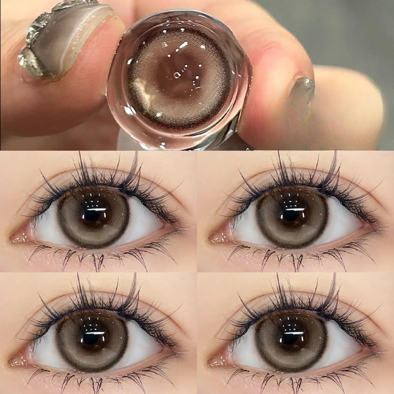 1 cặp (2 chiếc) Ống kính tiếp xúc Black Blue DIA:14.0mm/14.2mm/14.5mm Độ cận thị (0 ~ -6.00) Sử dụng: Ống kính 12 tháng 06