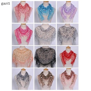 [Gazi1] 1Pc Nữ Thời Trang Tam Giác Quấn Khăn Choàng Nữ Khăn Ren Hoa Boutique