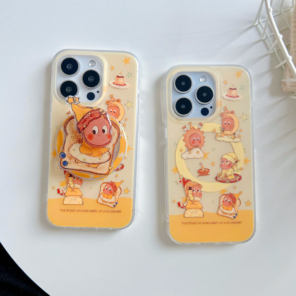 Ốp Lưng Cứng Tương Thích Với iPhone 13 13Pro 13ProMax 14 14Pro 14ProMax 15 15Pro 15ProMax 16 16Pro 16ProMax 17 17Pro 17ProMax Ốp Nam Châm Họa Tiết Bubble Mart