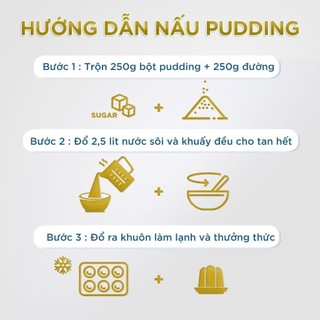 Bột làm pudding Việt Nam đủ mùi gói 100g