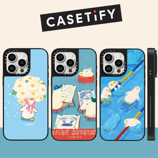 Dancing Duck Glass Vỏ điện thoại cứng cho iPhone 16ProMax 16Pro 16Plus 15ProMax 14 13 12 11 Vỏ bọc hoàn toàn Vỏ Acrylic phía sau chống sốc