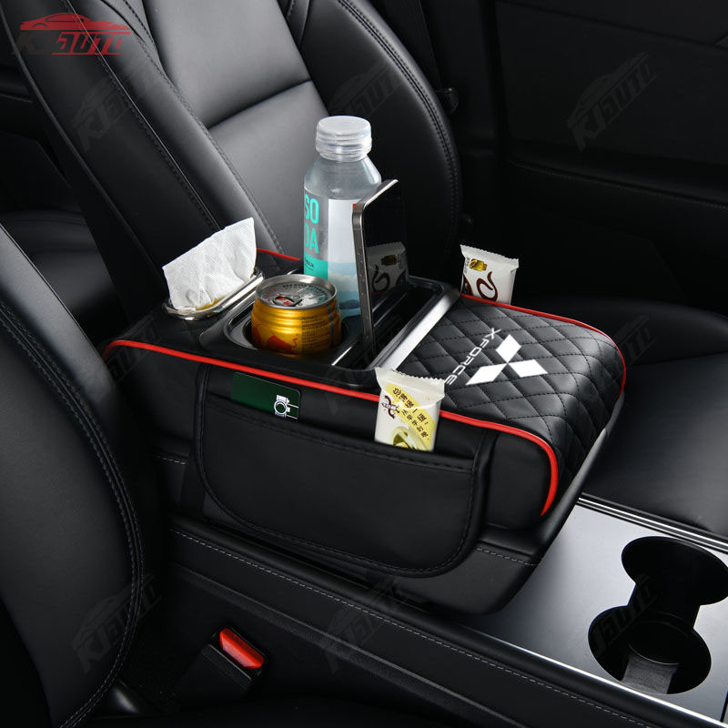Mitsubishi Xforce Xe Tay Hộp Chiều Cao Miếng Lót Da Trung Tâm Túi Bảo Quản Cốc Nước