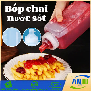 Bóp chai nước sốt, Bình Nhựa Đựng Tương, Chai Nhựa Đựng Sốt chống bụi dung, tích lớn 800/1000ml