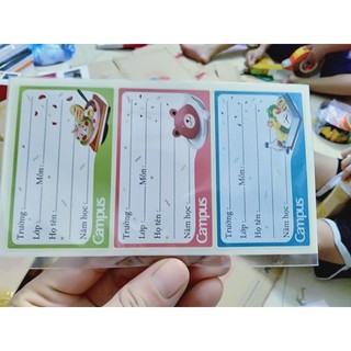 [ 1 XẤP ] Nhãn Dán Tập Vở Campus Food NT - FOOD18 (Tập 12 nhãn)