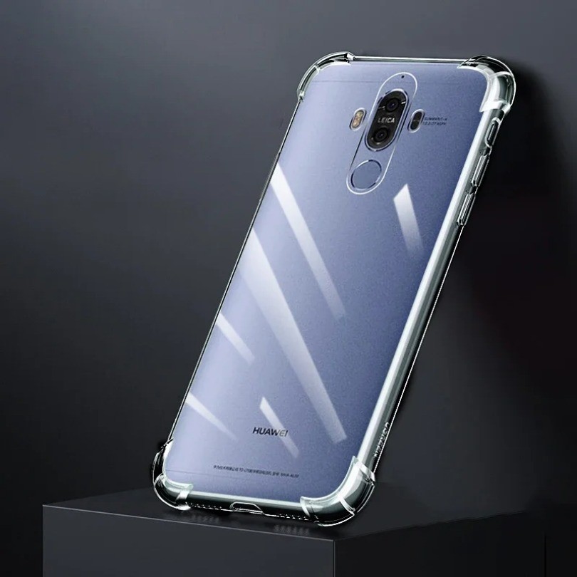 Ốp Điện Thoại Túi Khí Sang Trọng Cho Huawei Mate9 Mate 9 Pro 9Pro Mềm Trong Suốt Coque Silicon Chống Sốc Mỏng Ốp Lưng Trong Suốt Funda