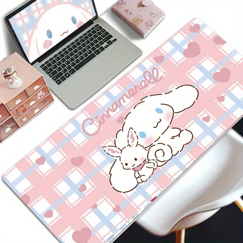 Sanrio Cinnamoroll Mousepad Chơi Game Văn Phòng Miếng Lót Bàn Lớn Cho Máy Tính Chống Trơn Trượt Lockedge Chuột Pad