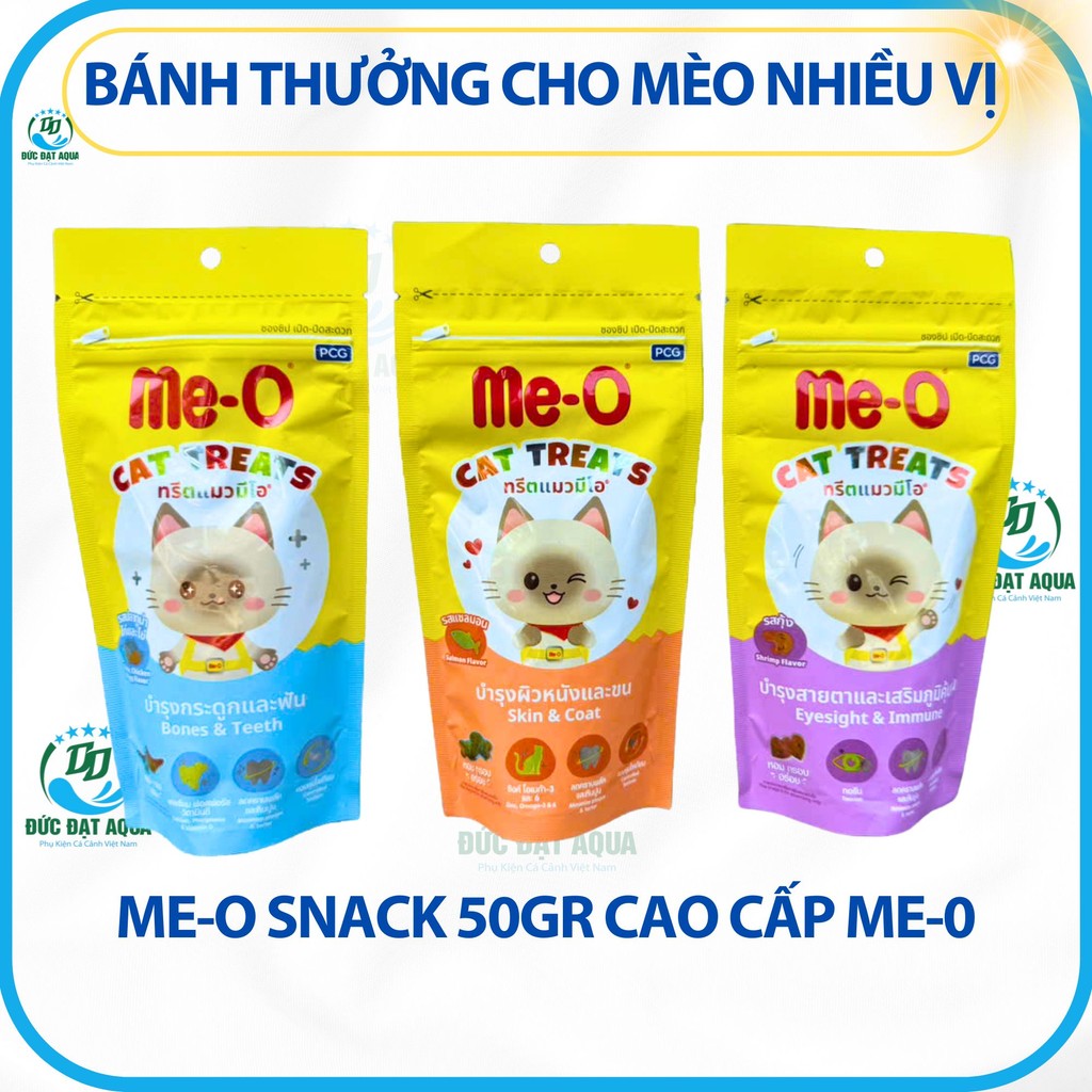 Bánh Thưởng Cho Mèo Nhiều Vị - Me-O Snack 50gr Hương vị thơm ngon & giòn tan.- Cải thiện thị giác 7