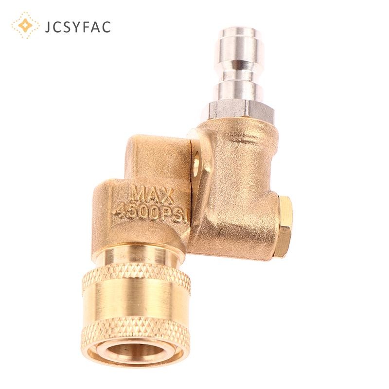 JCSYFAC 1 / 4 "Kết nối nhanh Bộ chuyển đổi quay có thể điều chỉnh với 5 đầu phun Kết nối đồng cho máy rửa xe áp suất cao Mới