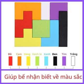 Đồ Chơi Xếp Hình Tetris Size Đại, Xếp Gạch Gỗ Russia Block Tetris Đồ Chơi Thông Minh Phát Triển Trí Tuệ Cho Bé Từ 3 TuổI