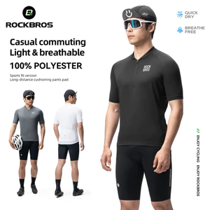 ROCKBROS Áo Đi Xe Đạp Nhanh Khô Nhẹ Thoáng Khí Độ Đàn Hồi Cao Đi Xe Đạp Phù Hợp Với Thoải Mái Mềm Mại MTB Xe Đạp Đường Bộ Quần Áo Nam