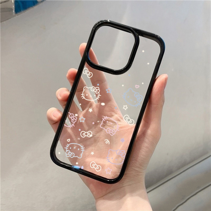 Vỏ Tương Thích Cho iPhone 16 11 12 13 14 15 Pro Max Cho iPhone 16e XR X XS Max 7 8 Plus SE2020 2022 Mèo Dễ Thương Silicon Trong Suốt Chống Sốc