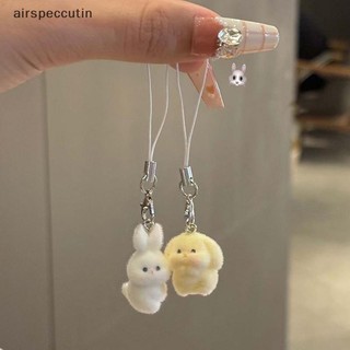 Airspecutin 3D Đổ Xô Động Vật Dễ Thương Mặt Dây Điện Thoại Dây Keycord Charm Móc Chìa Khóa DIY Phụ Kiện Cô Gái Quà Tặng EN