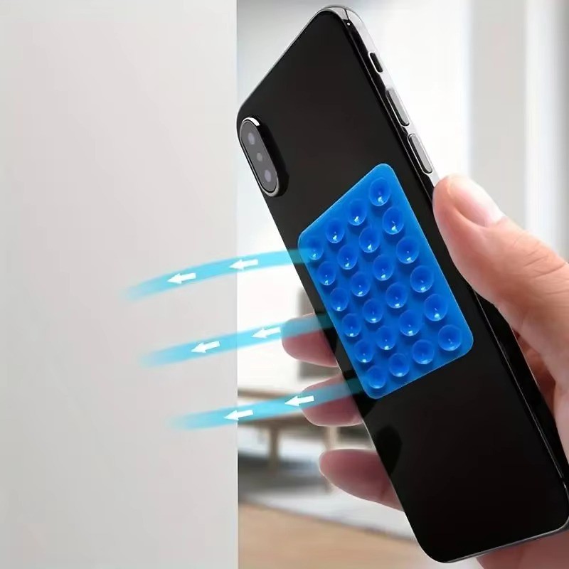 Silicone Hút Điện Thoại Thảm Đa Năng Hút Cốc Treo Tường Chống Trơn Trượt Một Mặt Gắn Mặt Sau Miếng Dán