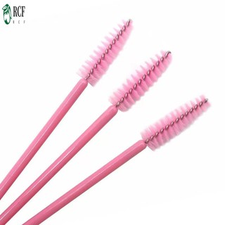 Cây đũa phép mascara dùng một lần, bàn chải lông mày pha lê, màu hồng, giúp mở rộng lông mi