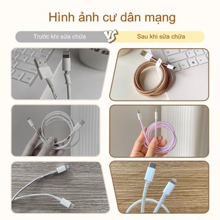 Bộ bảo vệ dây sạc 1.4m bảo vệ dây tai nghe dây dữ liệu phù hợp cho cáp sạc điện thoại và tai nghe