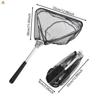 Lưới câu cá hình tam giác có thể gập lại bằng nhôm nhẹ Lưới nhúng câu cá Mini để du lịch nước mặn