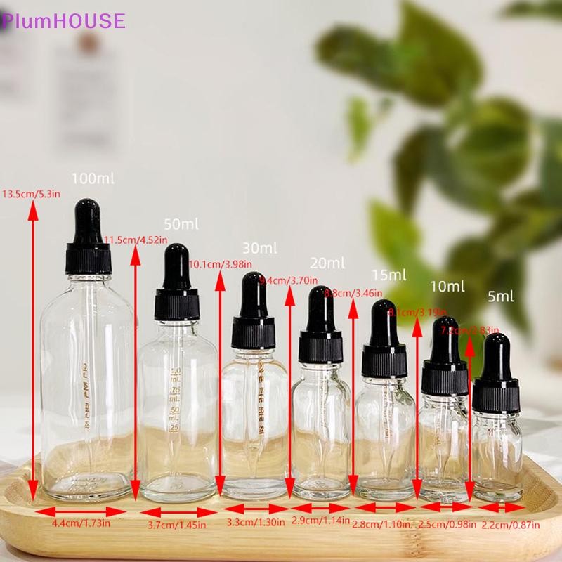 PlumHOUSE Chai Nhỏ Giọt Có Cân Thuốc Thử Giọt Mắt Thủy Tinh Trong Suốt Hương Liệu Chất Lỏng Pipet Chai Có Thể Đổ Lại Chai Du Lịch VN