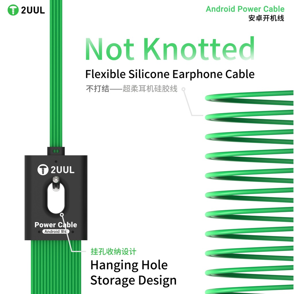 2UUL PW04 Cáp Khởi Động Nguồn Android Cho Điện Thoại Xiaomi Cho Samsung Bo Mạch Chủ Kích Hoạt 19 Trong 1 Cáp Sửa Chữa Silicon Linh Hoạt