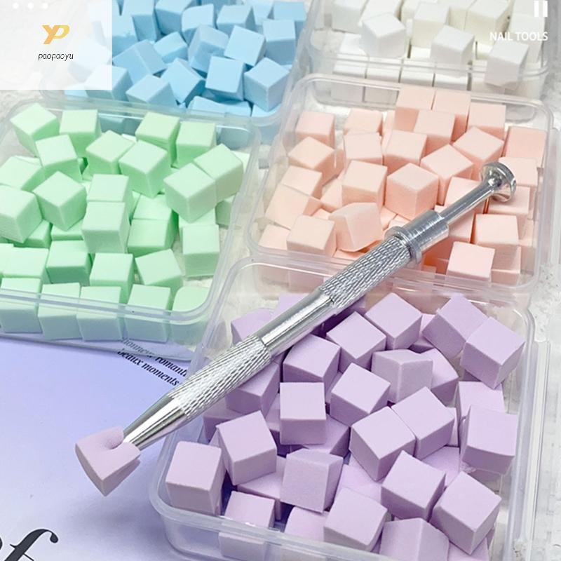 Nail Sponges for Omber,Auras Nails Brush for Gel Nails Manicure Nail Art Tools
