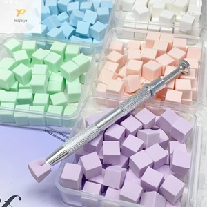 Nail Sponges for Omber,Auras Nails Brush for Gel Nails Manicure Nail Art Tools