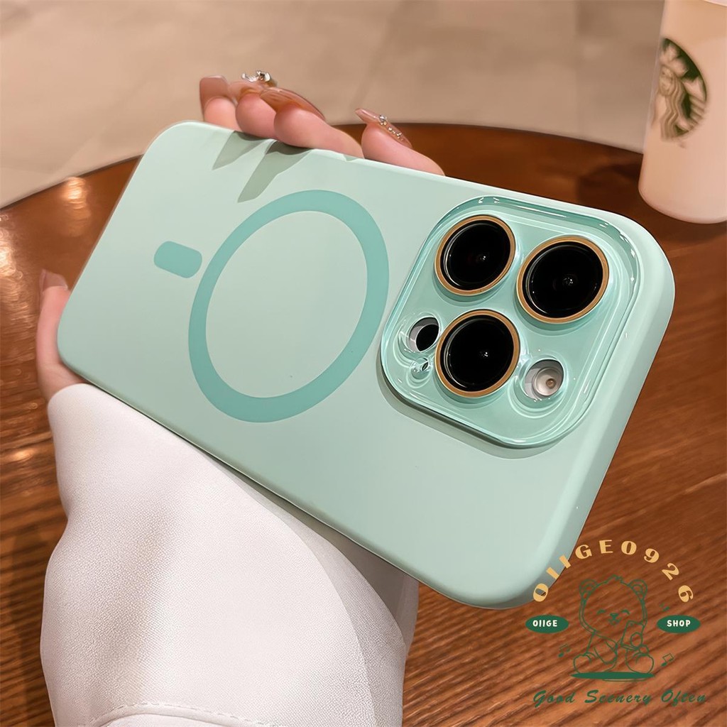 Macaroon màu lỏng da cảm giác từ tính Vỏ điện thoại iphone16 Pro Max 15 14 13 12 11 vỏ cho vỏ iPhone Vỏ mềm silicon TPU chống sốc