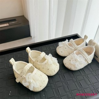Mg-baby Girl Pearls Hoa Đế Mềm Chống Trơn Trượt Dễ Thương Mary Jane Giày Đi Bộ Giày Cho Bé Sơ Sinh Tập Đi
