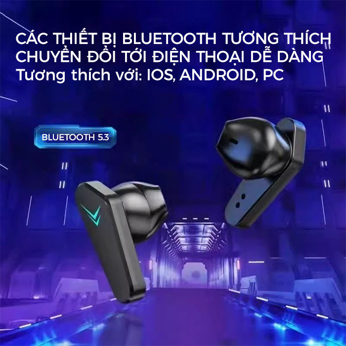 X15 Tws Không Dây Bluetooth Game Thủ Âm Thanh Nổi Độ Trễ Thấp Tai Nghe Nhét Tai Esport Tai Nghe Chơi Game