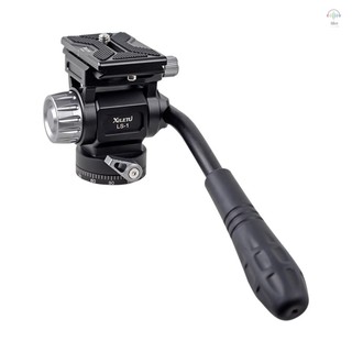 Hilivn) XILETU LS-1 Đầu chất lỏng Video nhỏ gọn Pan Tilt Tripod Head Toàn cảnh Ballhead Tripod Mount Hợp kim nhôm 6kg / 13.2lbs Tải trọng Vít 1 / 4 Inch có tay cầm có thể tháo rời & Qui