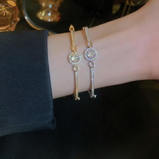 [Gou] Vòng tay Zircon có thể điều chỉnh lấp lánh nhẹ nhàng Thời trang chất lượng cao Vòng tay phù hợp cho nữ Trang sức cưới Quà tặng sinh nhật VN