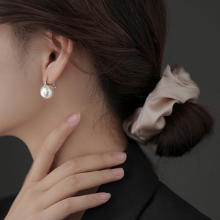 Bông tai ngọc trai bạc S925 Trang sức thời trang đơn giản Quà tặng nữ