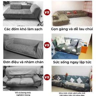 Vỏ ghế sofa, bọc ghế sofa trơn,Vải siêu căng,Chống Trượt Vỏ Bọc Ghế