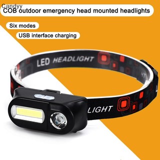 Cổng Usb đa chức năng NDY Đèn pha có thể sạc lại Cob Đèn pin khẩn cấp ngoài trời 18650 Đèn câu cá N