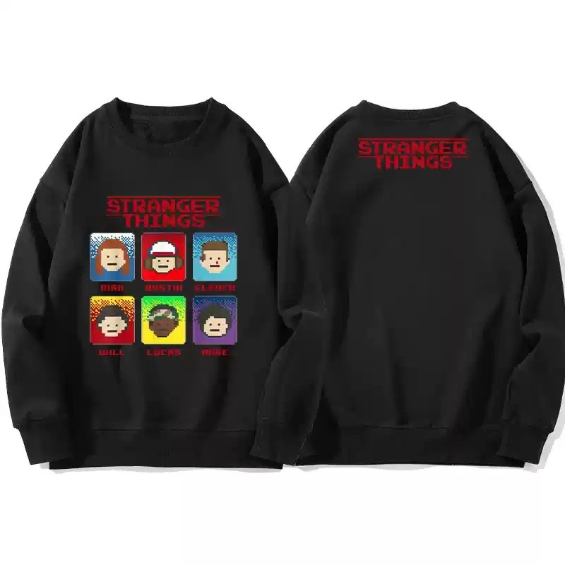 Áo Unisex Dài Tay Stranger Things Season 5 - Nhân Vật Demogorgon và Câu Lạc Bộ Hellfire
