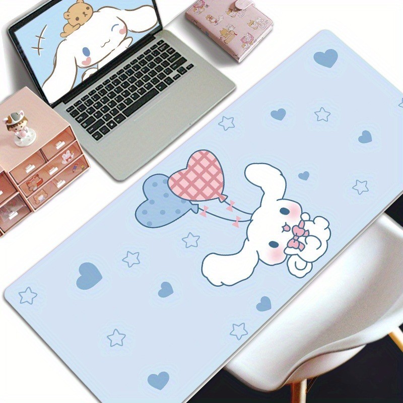 Sanrio Cinnamoroll Mousepad Chơi Game Văn Phòng Miếng Lót Bàn Lớn Cho Máy Tính Chống Trơn Trượt Lockedge Chuột Pad