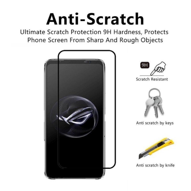 Asus ROG Điện Thoại 100D HD Đen Edge Kính Cường Lực Cho Asus ROG Phone II 9 8 7 6D 6 5s 5 3 ZS660KL Pro FE Ultimate Strix Chống Trầy Xước Bảo Vệ Màn Hình Điện Thoại Chống Cháy Nổ