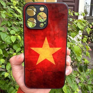Ốp kính Lá cờ đỏ sao vàng tổ quốc iphone 17 16 15 14 13 12 11 x xs xr 8 7 6 pro max plus mini 6s 6g 7g 8g 6p 7p 8p